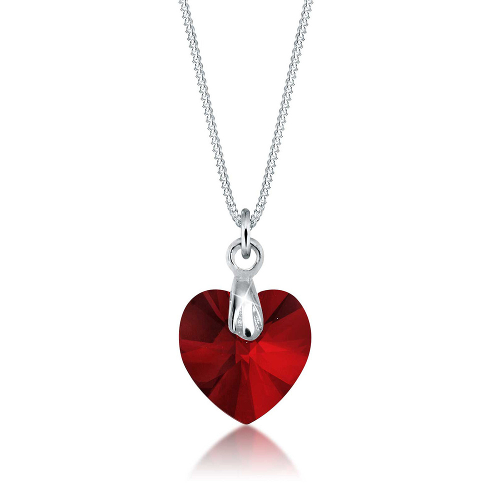 Elli Elli Collier Coeur Cristal Collier  (925/1000) Argent collier