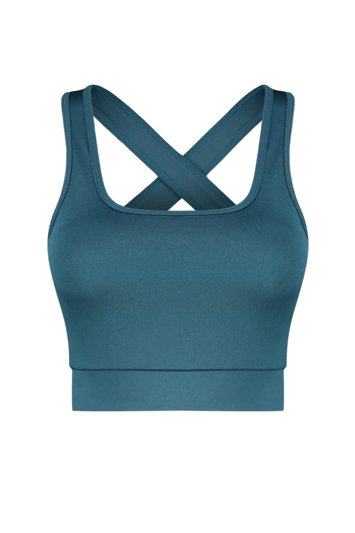 Trendyol Collection  Sport-BH mit eckigem Kragen und stützendem/formendem Rückendetail in Petrol TWOSS22SS0040