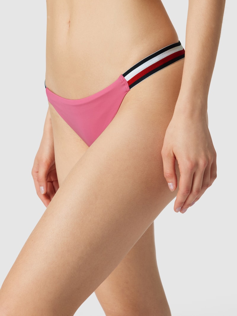 Bikini-Hose mit Label-Details in pink