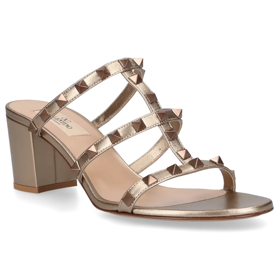 Valentino Garavani - Sandalen ROCKSTUD Kalbsleder - bronze