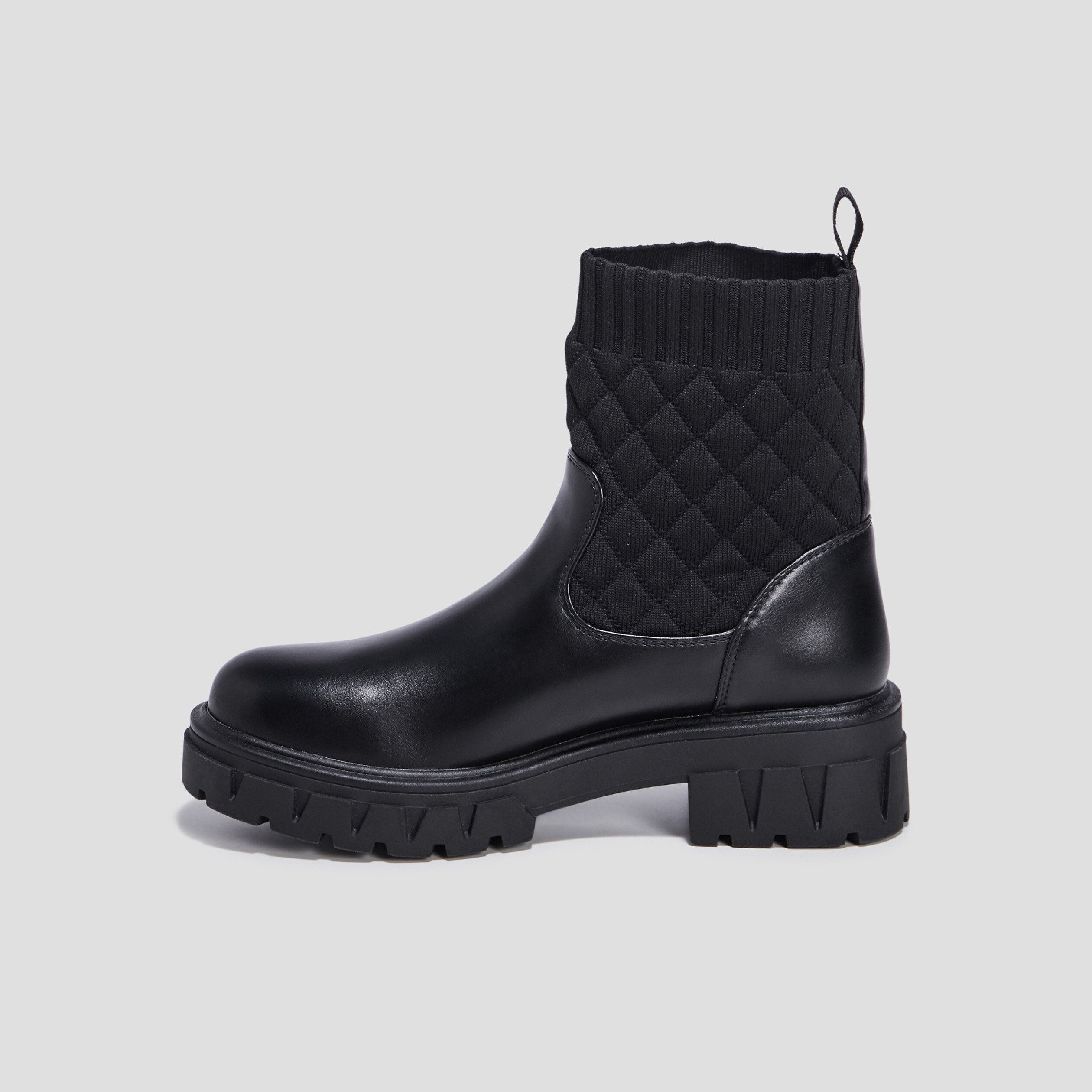 Bottines matelassées noir femme | La Halle