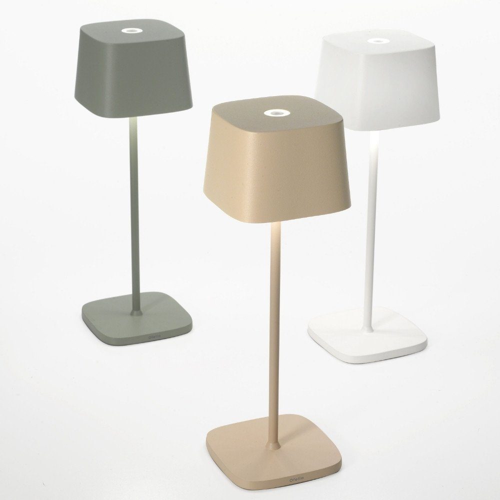Zafferano LED Tischleuchte LED Akku Tischleuchte Ofelia Pro in Sandfarbig 2,2W 150lm IP65 2200 -, keine Angabe, Leuchtmittel enthalten: Ja, fest verbaut, LED, warmweiss, Tischleuchte, Nachttischlampe, Tischlampe