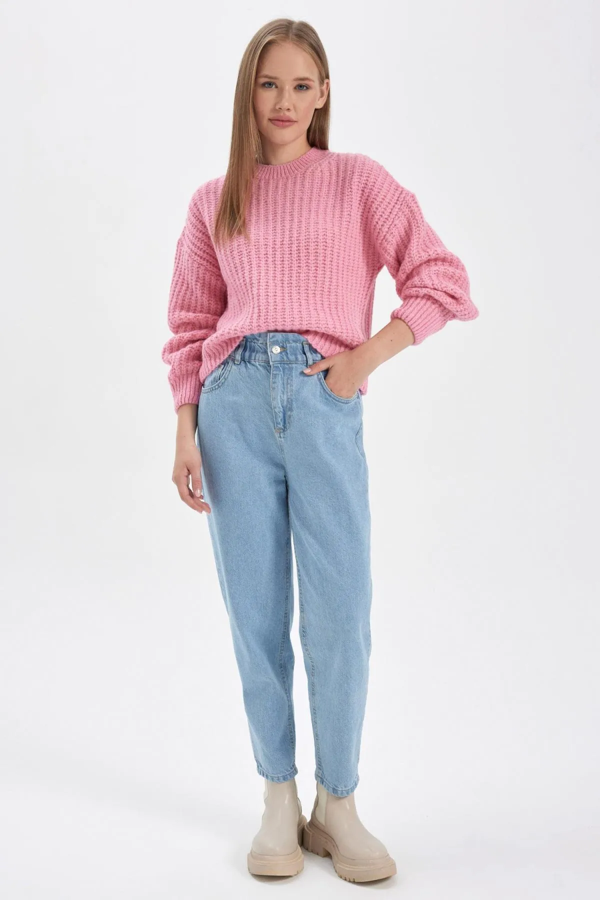 DeFacto  Cooler Oversize-Fit-Pullover mit Rundhalsausschnitt V1811az23wn