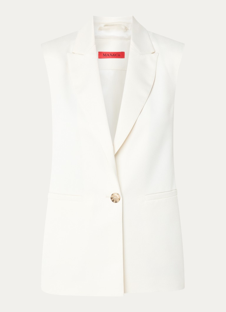Vestă Max & Co. Maonia din satin cu umeri