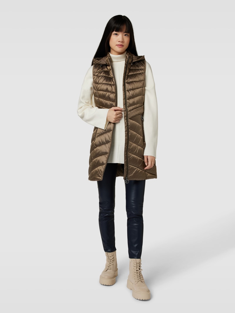 Weste mit Steppnähten in khaki