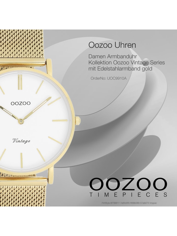 Oozoo Analog-Armbanduhr Oozoo Vintage Series gold mittel (ca. 36mm) günstig kaufen onesize