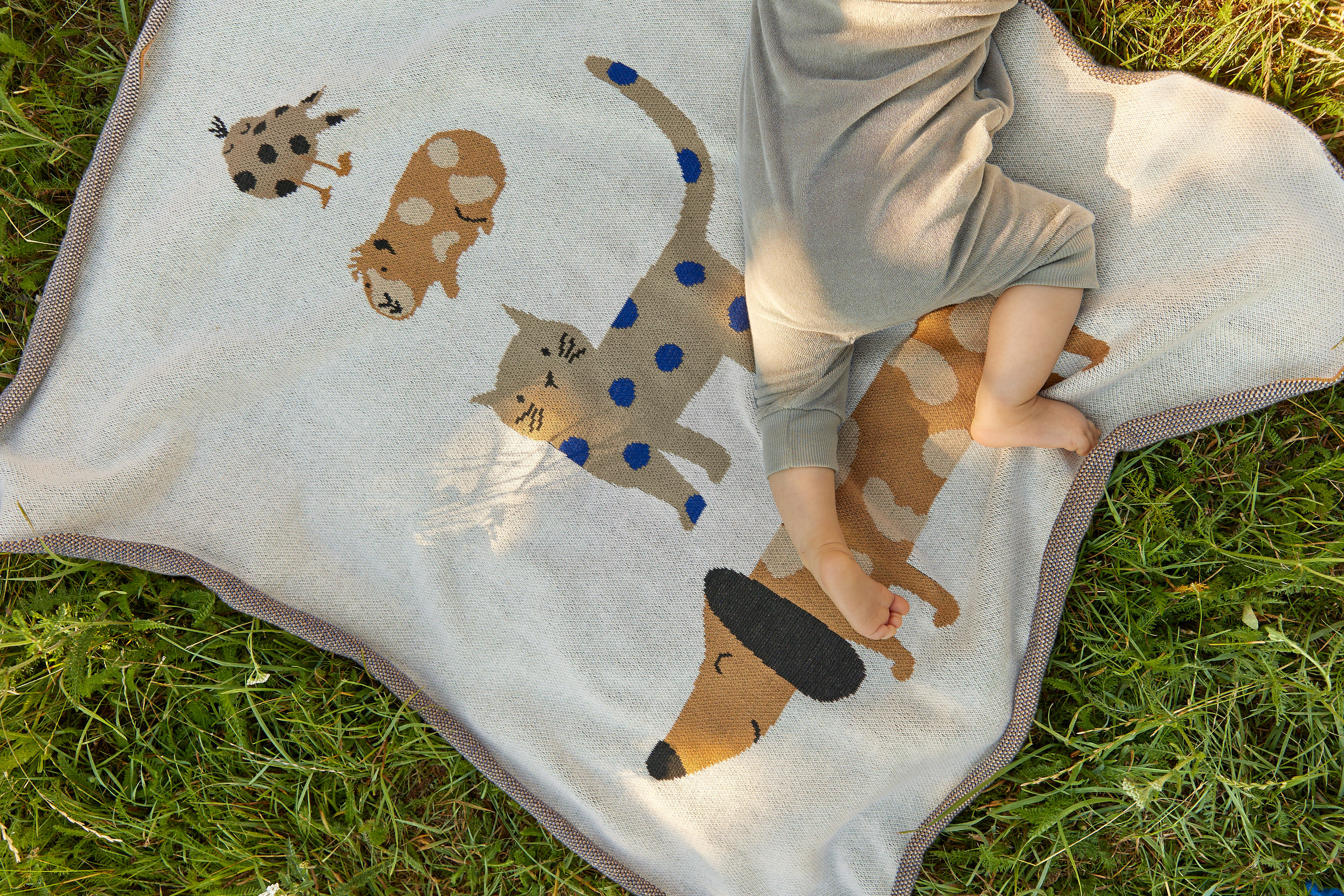 Babydecke - Bio Baumwolle, Royal Blau