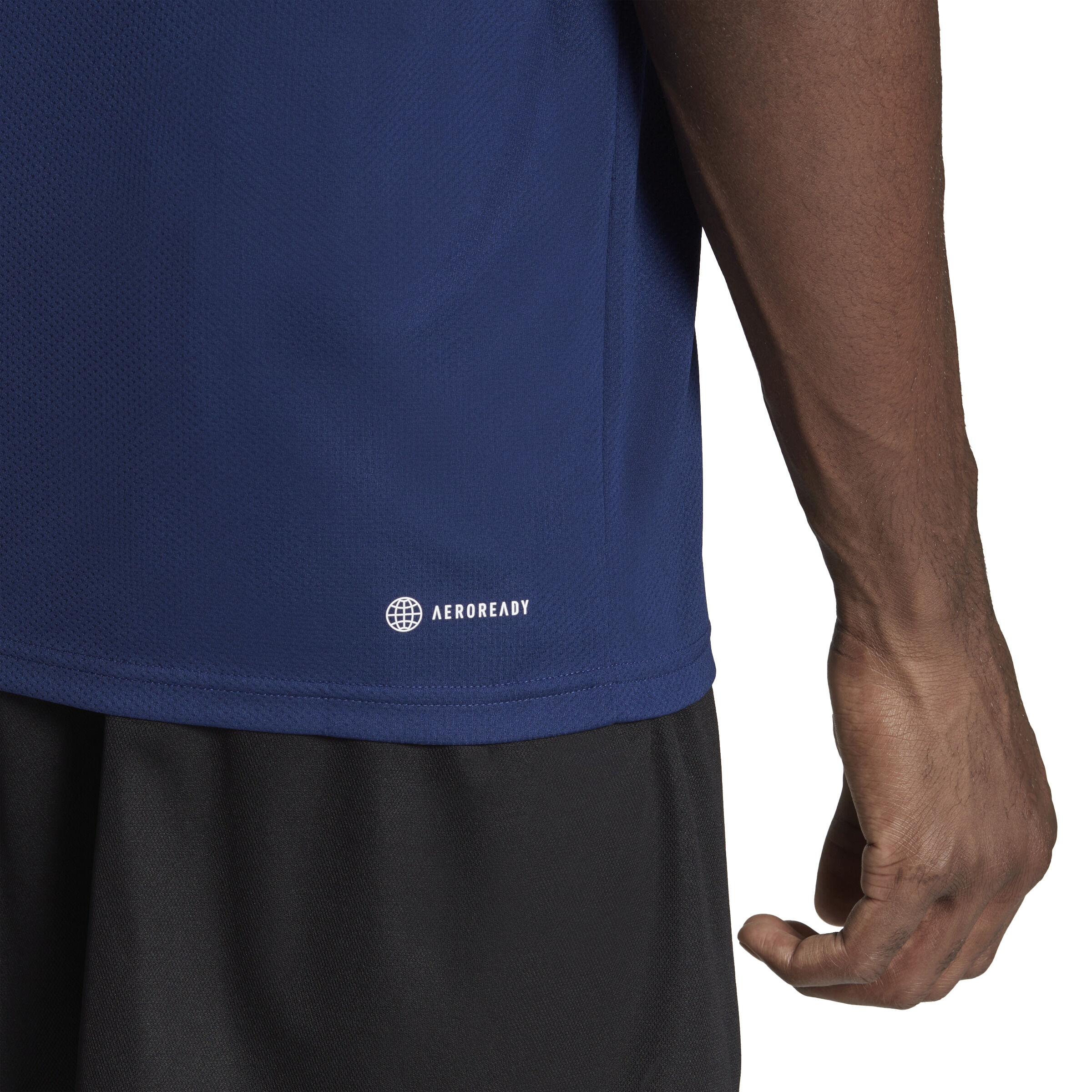 Training Essential Base 3 Stripes T-Shirt Herren - Dunkelblau, Weiß