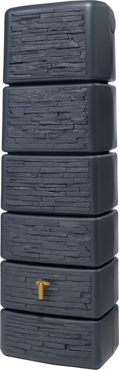 4rain SLIM STONE DECOR Wandtank 330 Liter graphite grey