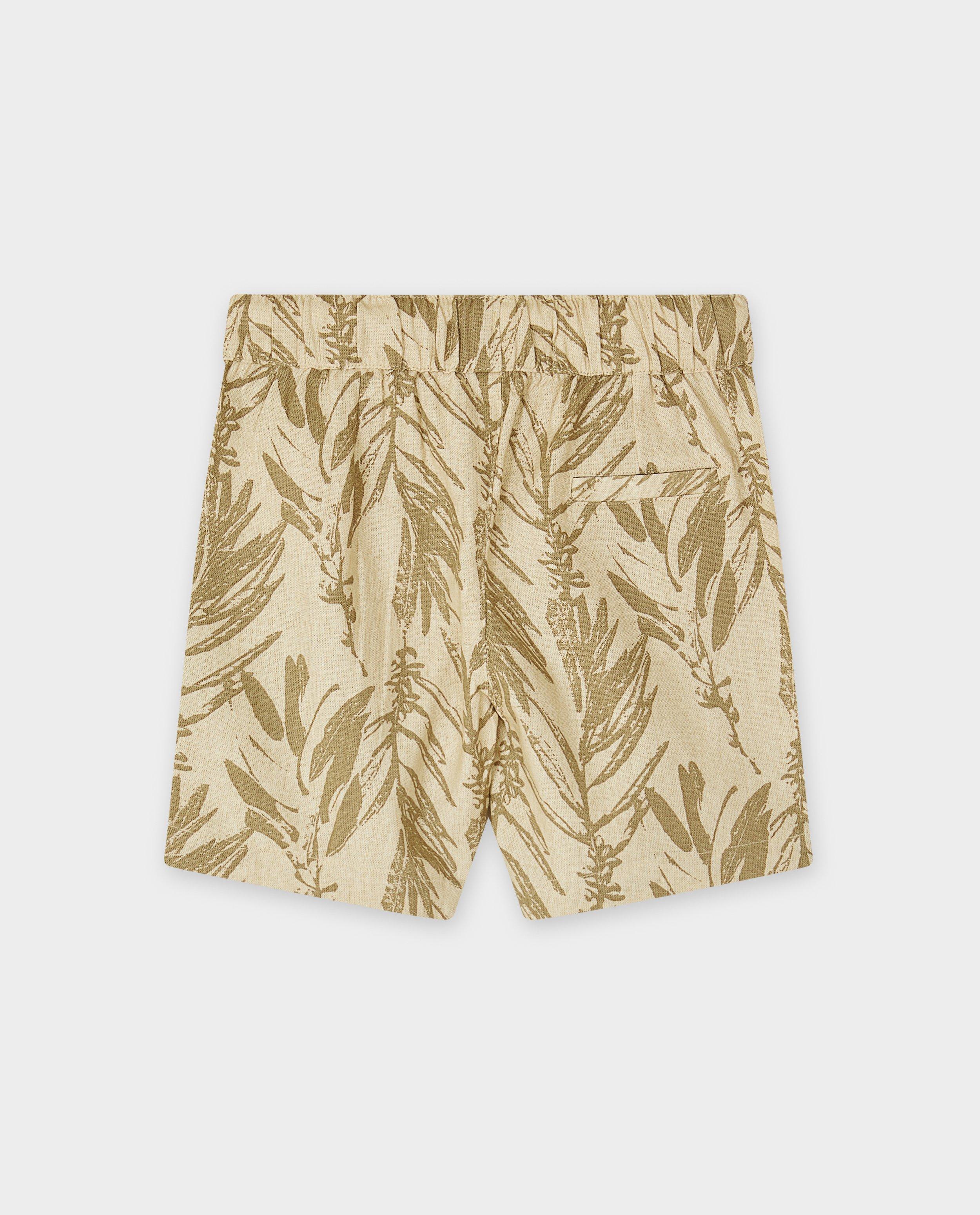 Pantaloni scurți Koko Noko cu imprimeu tropical bej