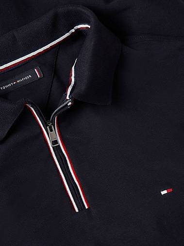 TOMMY HILFIGER Herren Poloshirt ZIP TIP SLIM POLO Slim Fit