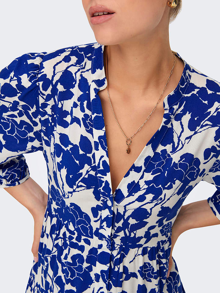 ONLY Kleid in Weiß/ Blau günstig kaufen