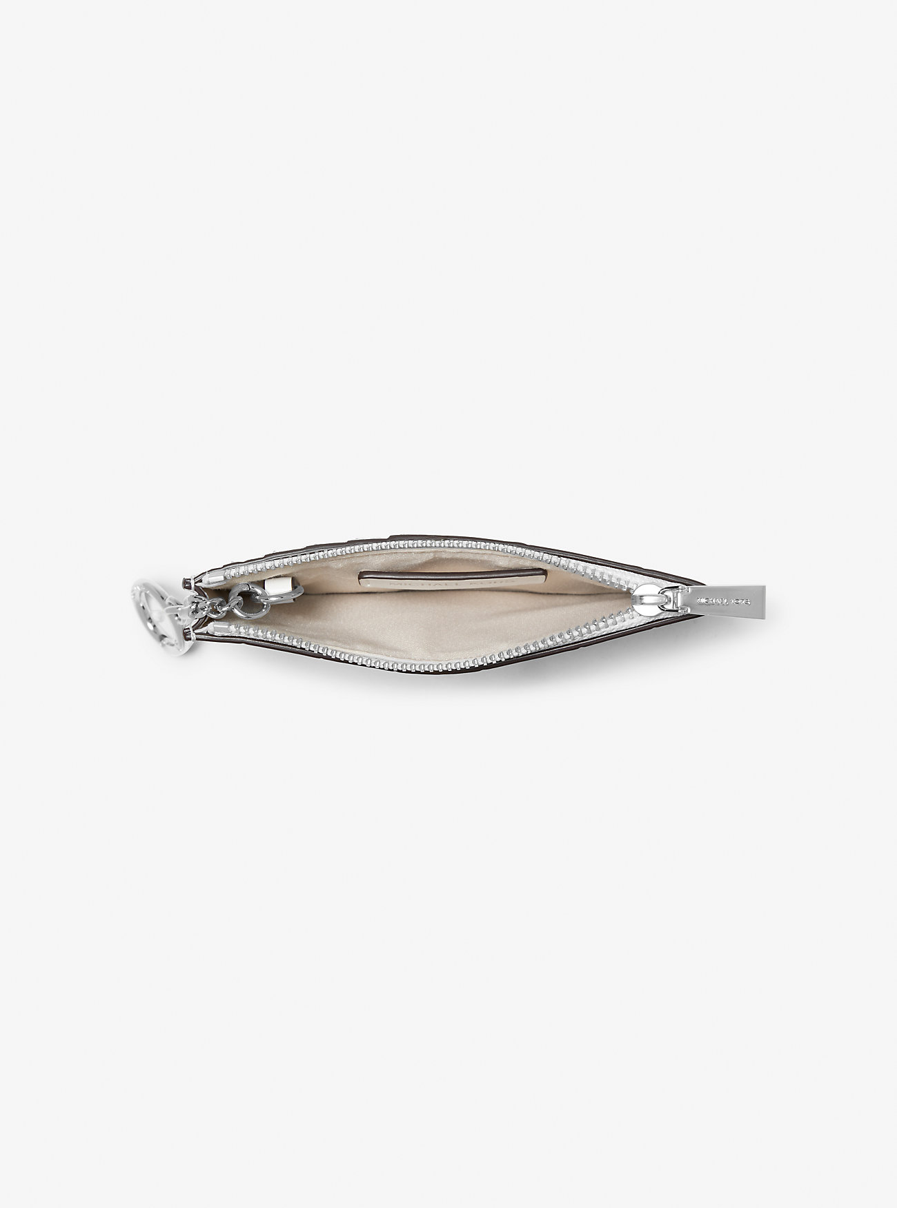 Jet Set Liten Krokodillepreget Skinnkortveske – OPTIC WHITE