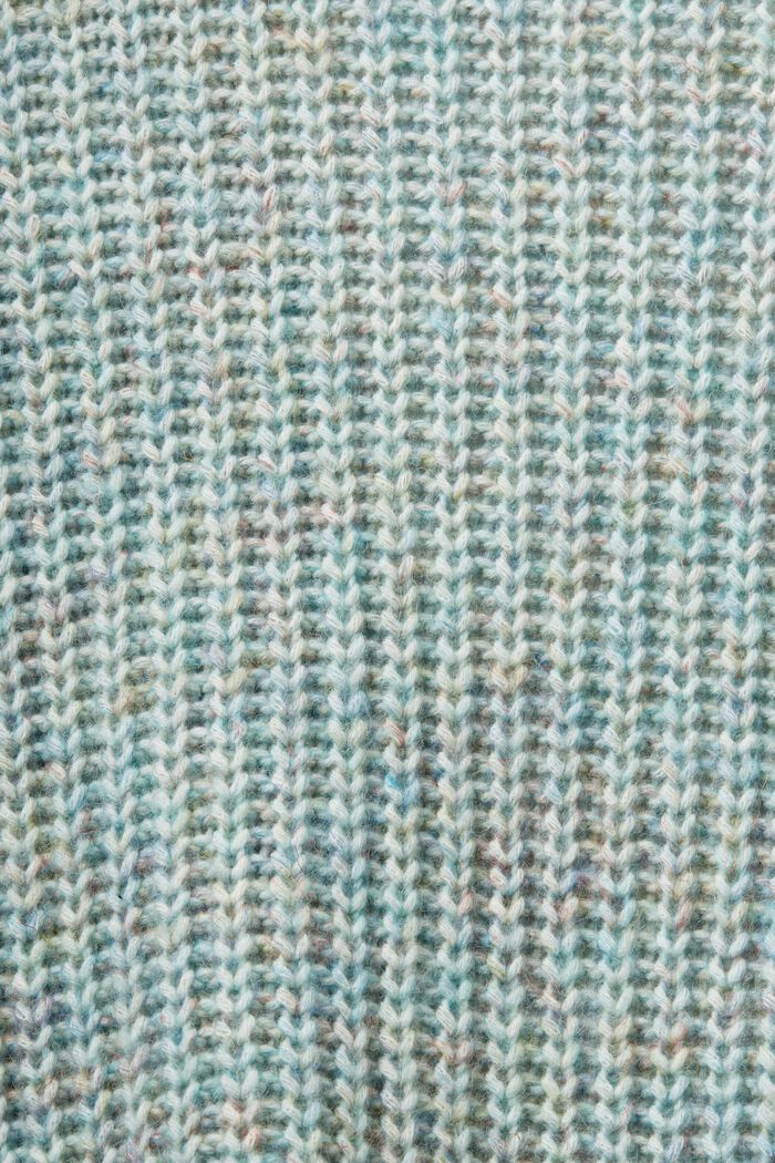 Mehrfarbiger Rippstrick-Cardigan