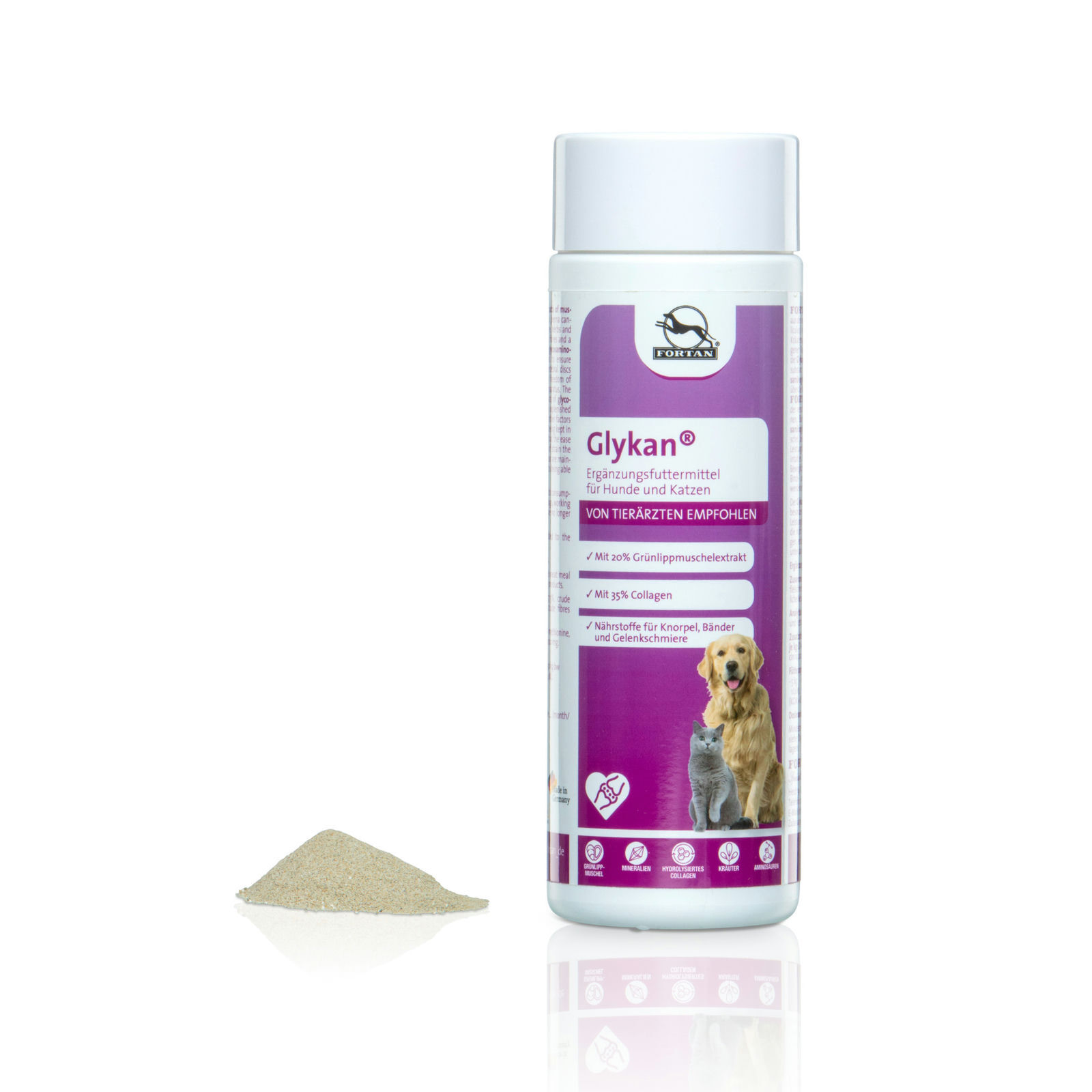 Fortan Ergänzungsfutter & Aufzucht Fortan Glykan Pulver mit Grünlippmuschel 300 g