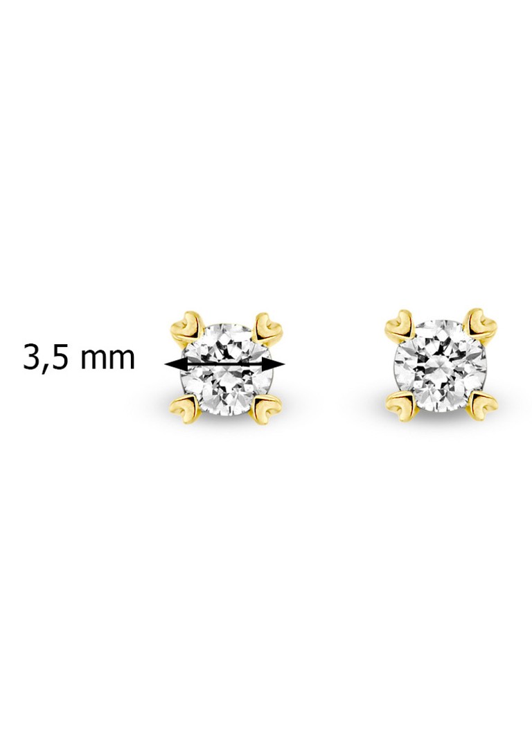 Diamond Point Yellow gold earrings 0.22 ct diamond Hearts & Arrows