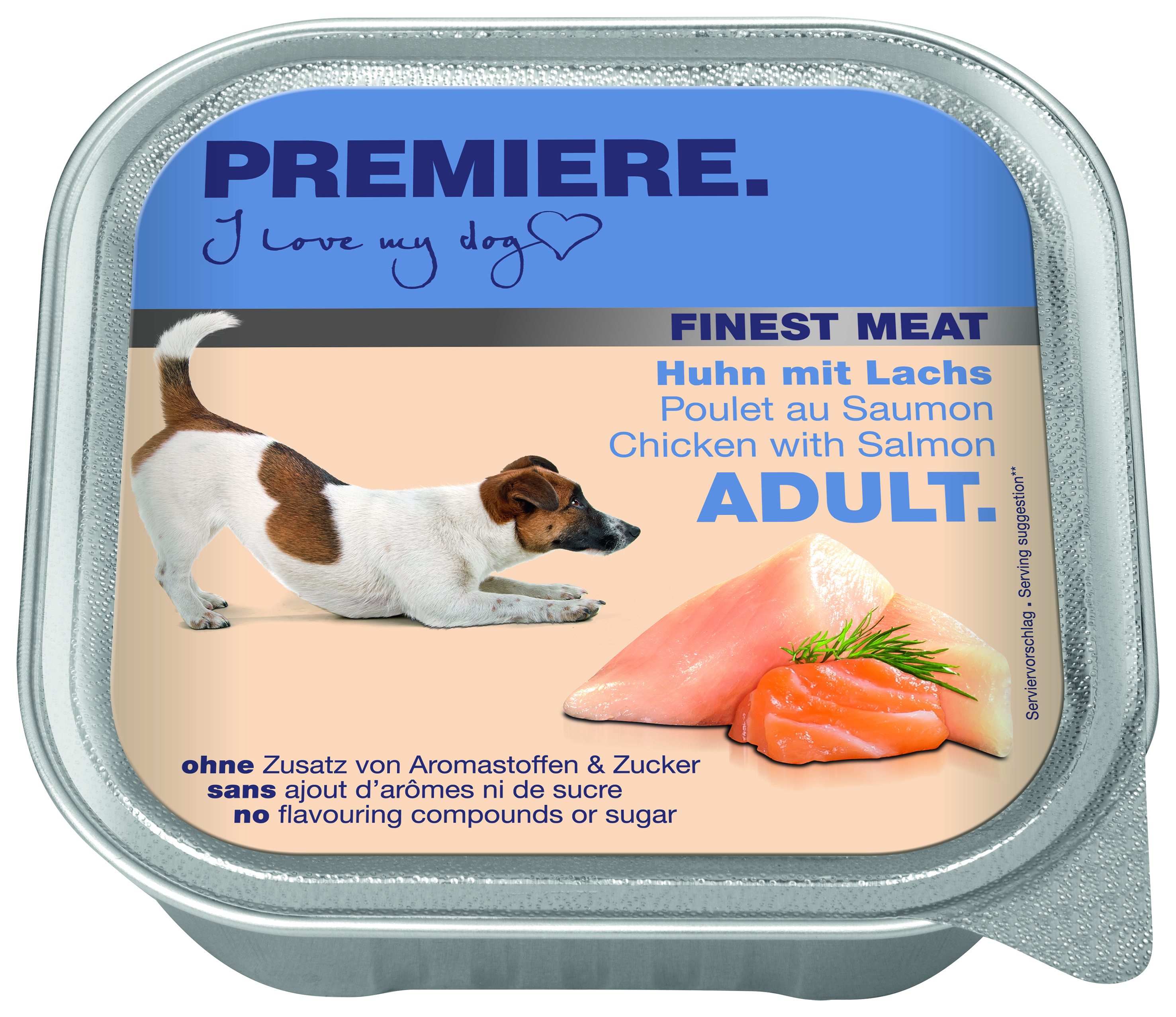 PREMIERE Hundenassfutter PREMIERE Finest Meat Adult 10x150g Huhn mit Lachs