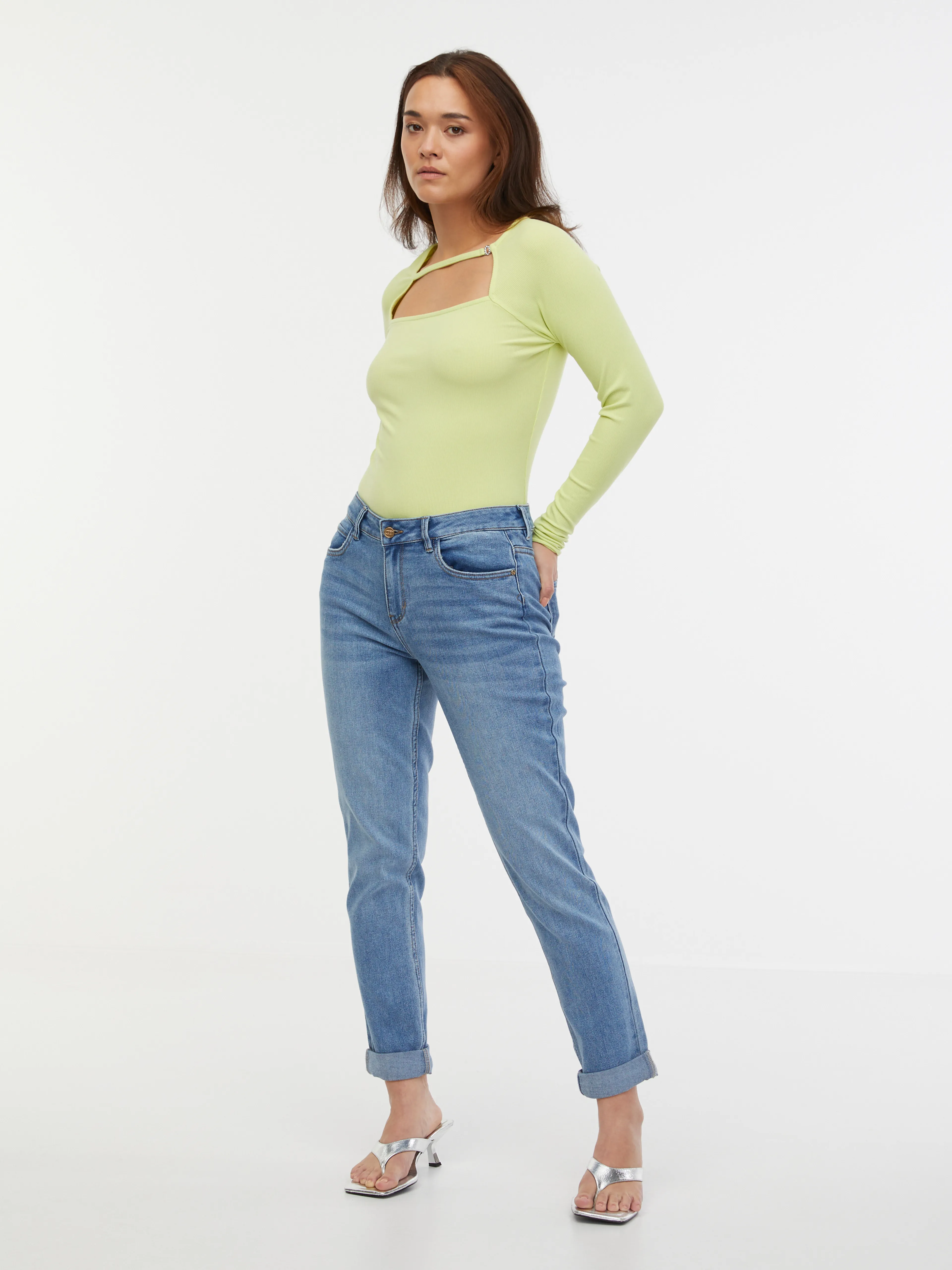 Hellgrünes Damen-T-Shirt ORSAY