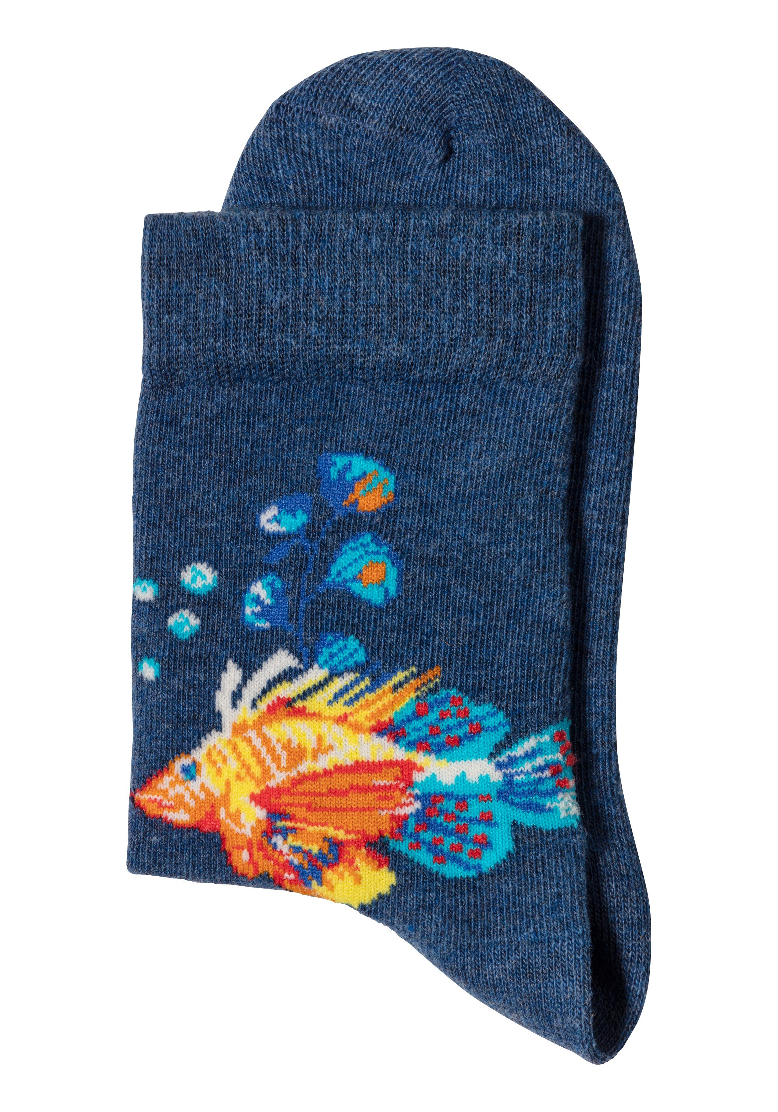 H.I.S Basicsocken (Packung, 5-Paar) mit farbigen Meerestieren
