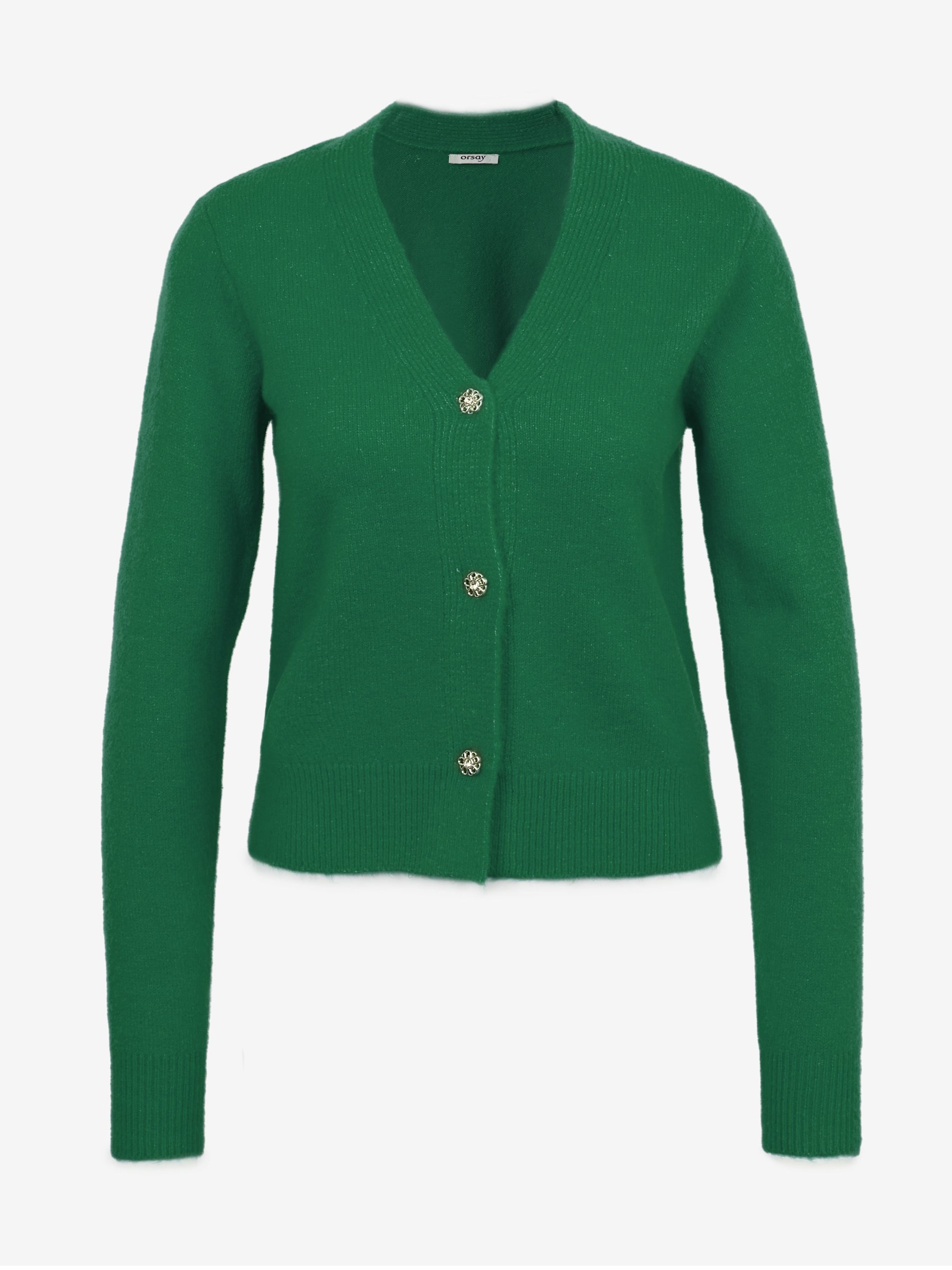 Grüner Damen Cardigan mit Wolle ORSAY