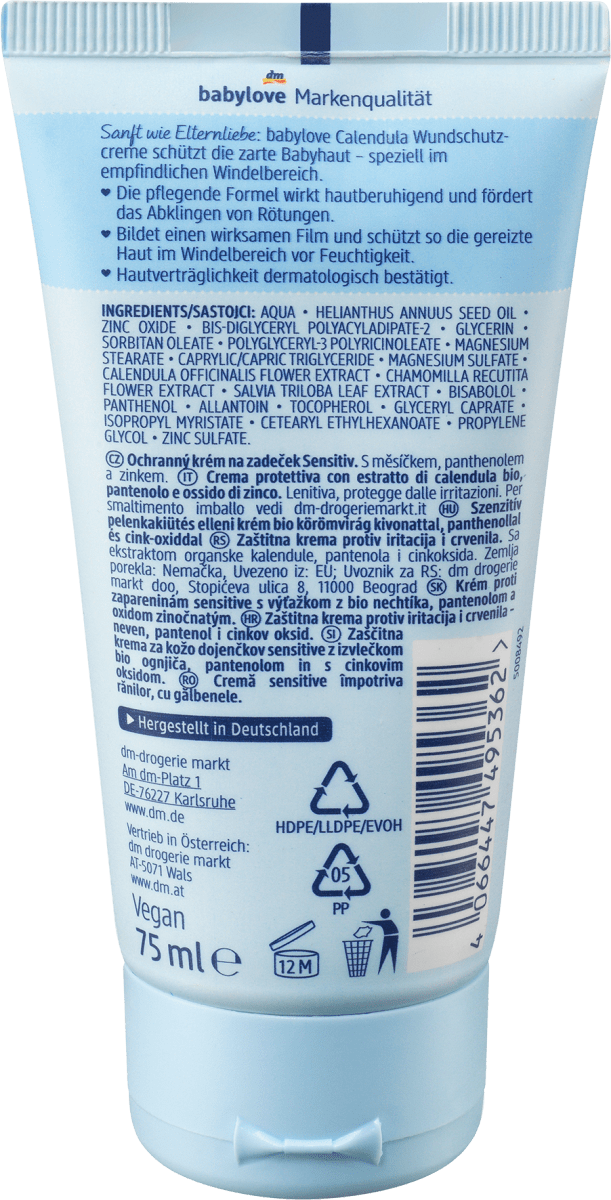 Wundschutzcreme sensitive Calendula, 75 ml