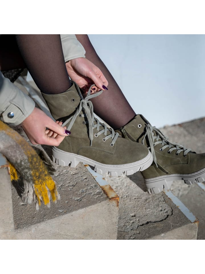 palado Schnürstiefel in khaki günstig kaufen 38