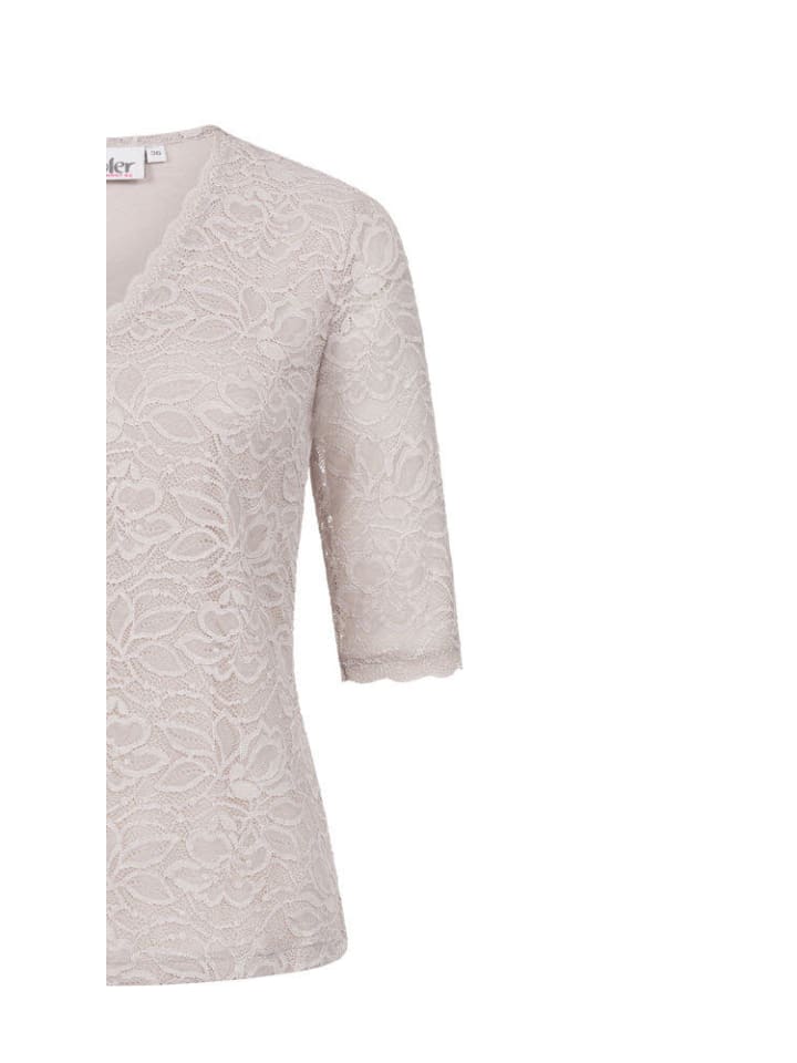 Nübler Trachtenbluse kurzarm Frieda in Silber günstig kaufen
