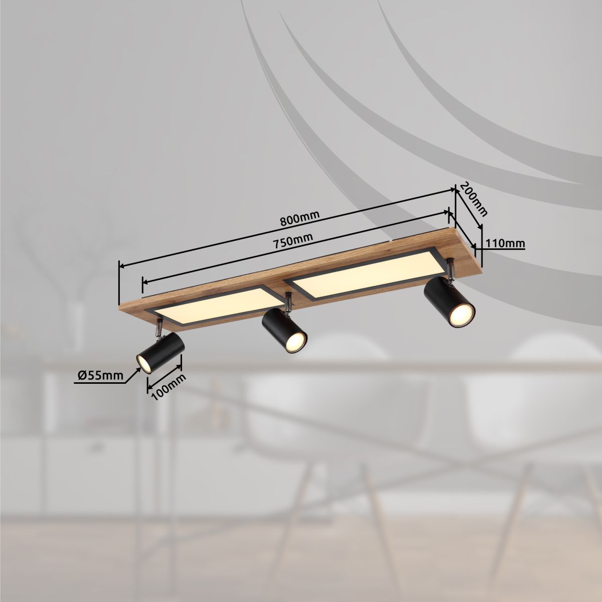 Globo LED Deckenleuchte Ulla 3-flg