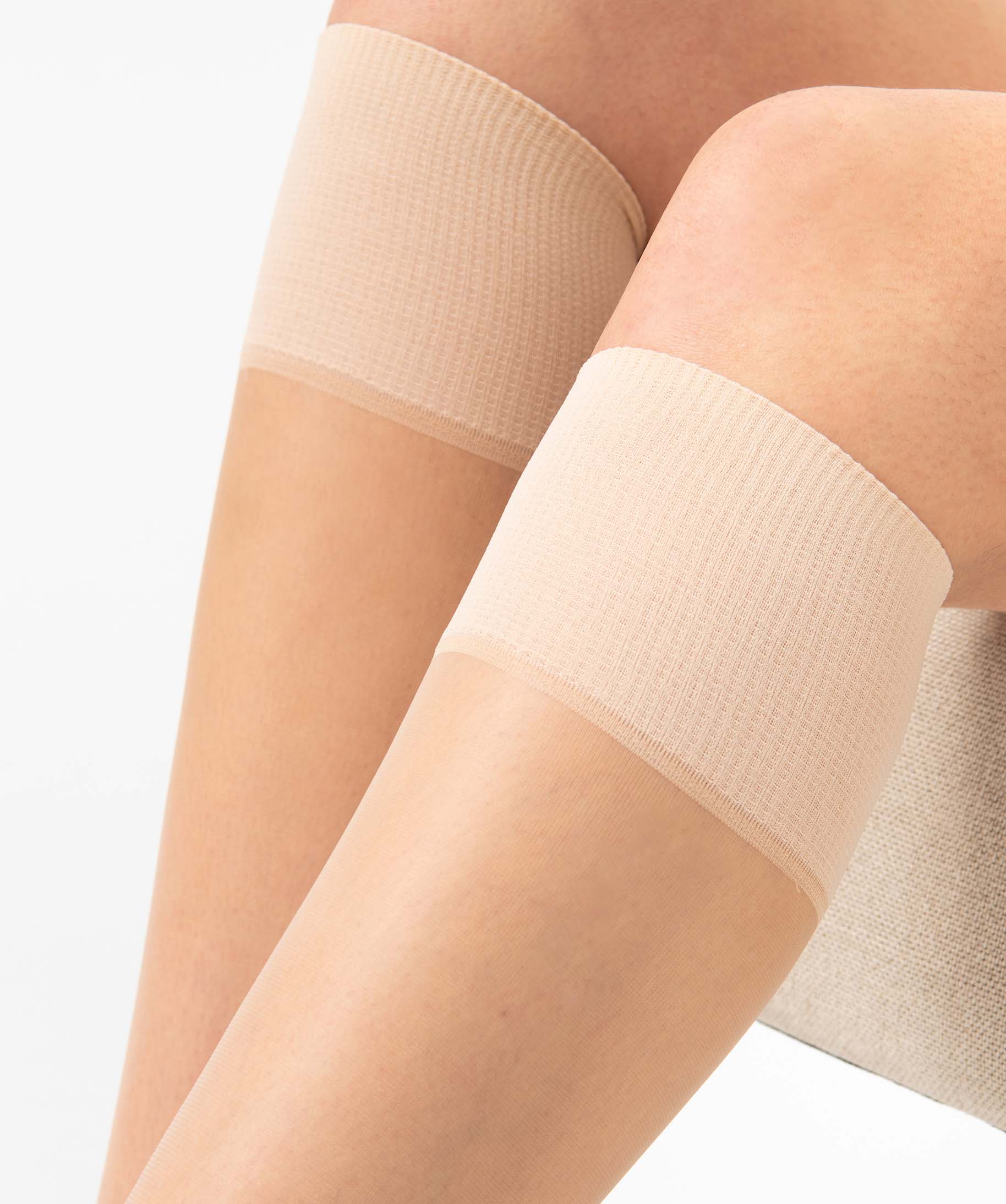 Mi-bas femme transparents (lot de 4) - Dim Beauty Resist beige fonce | GEMO