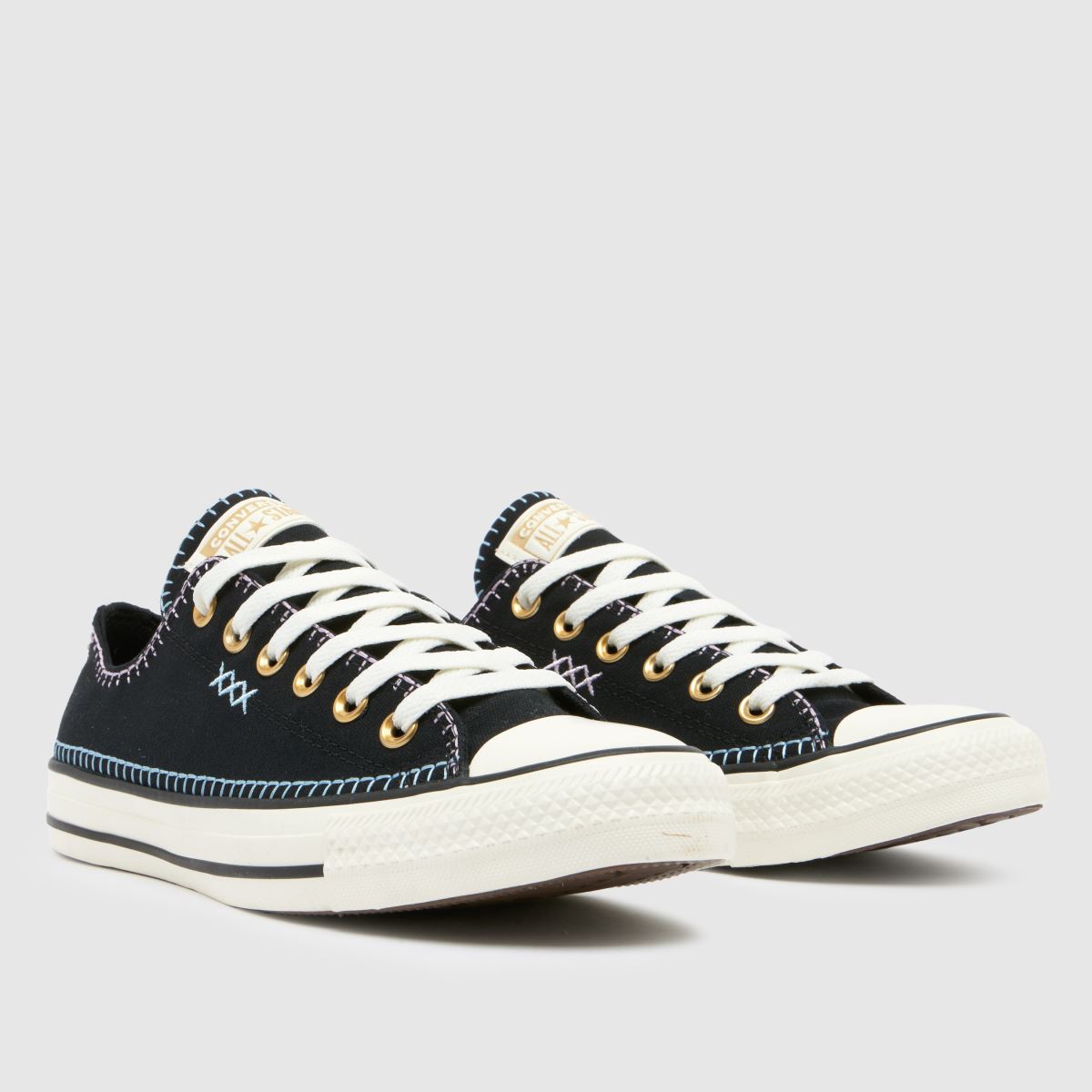 Converse All Star Ox Crafted Stitch cipők fekete színben