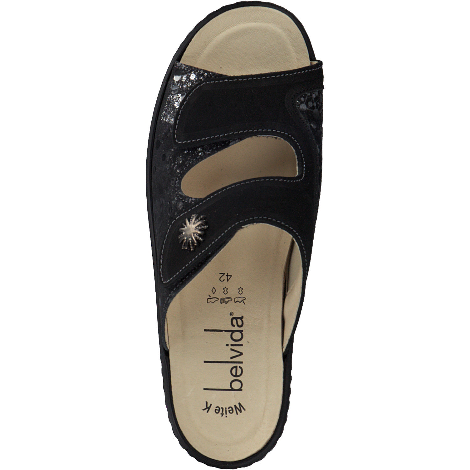 Portina 10.507, Hausschuhe & Pantoffeln, Damen, schwarz