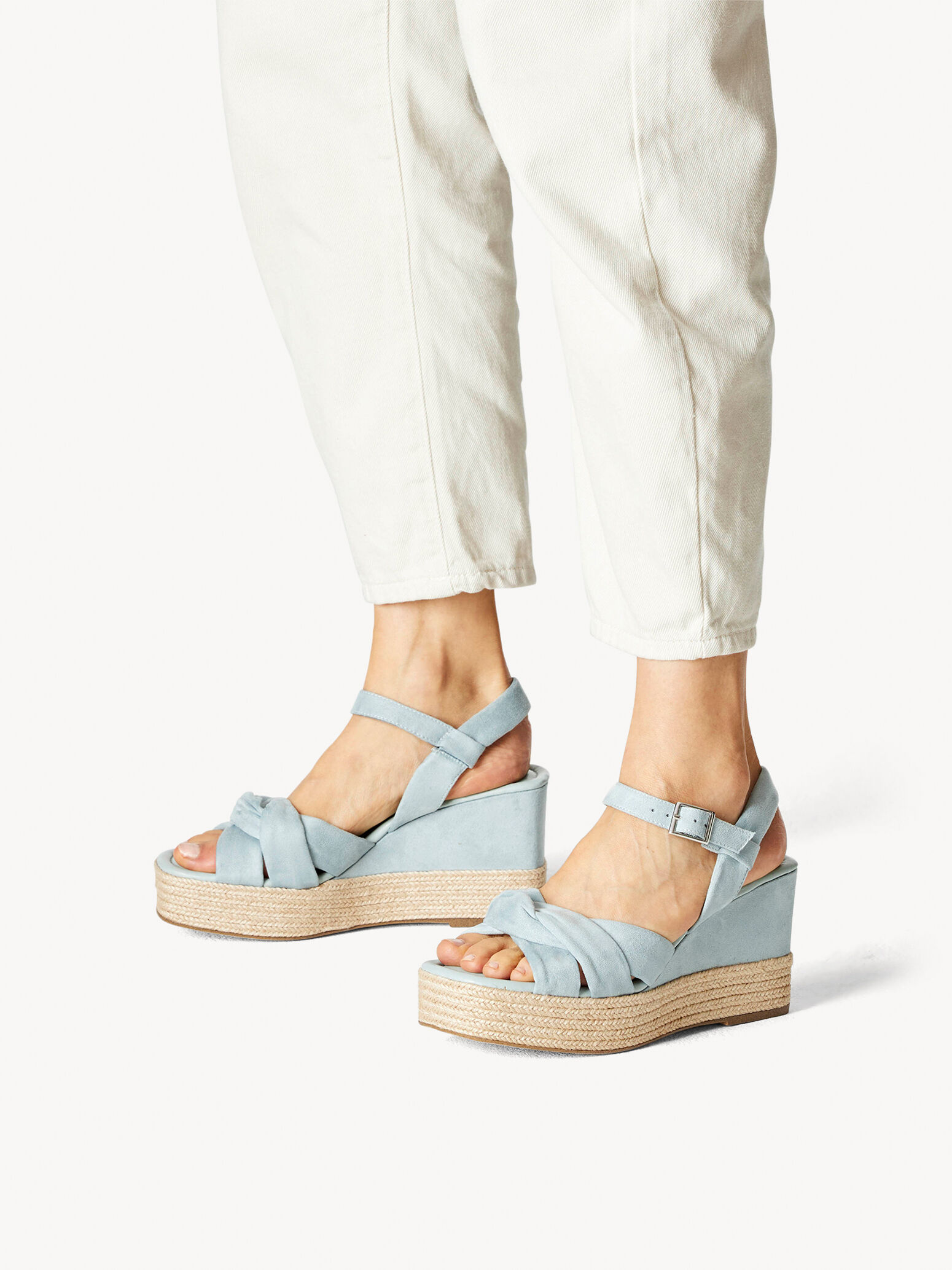 Sandale à talon - bleu