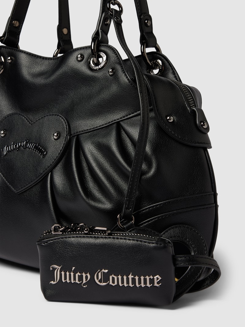 Handtasche mit abnehmbarem Zipper-Täschchen Modell 'LOVE' in schwarz