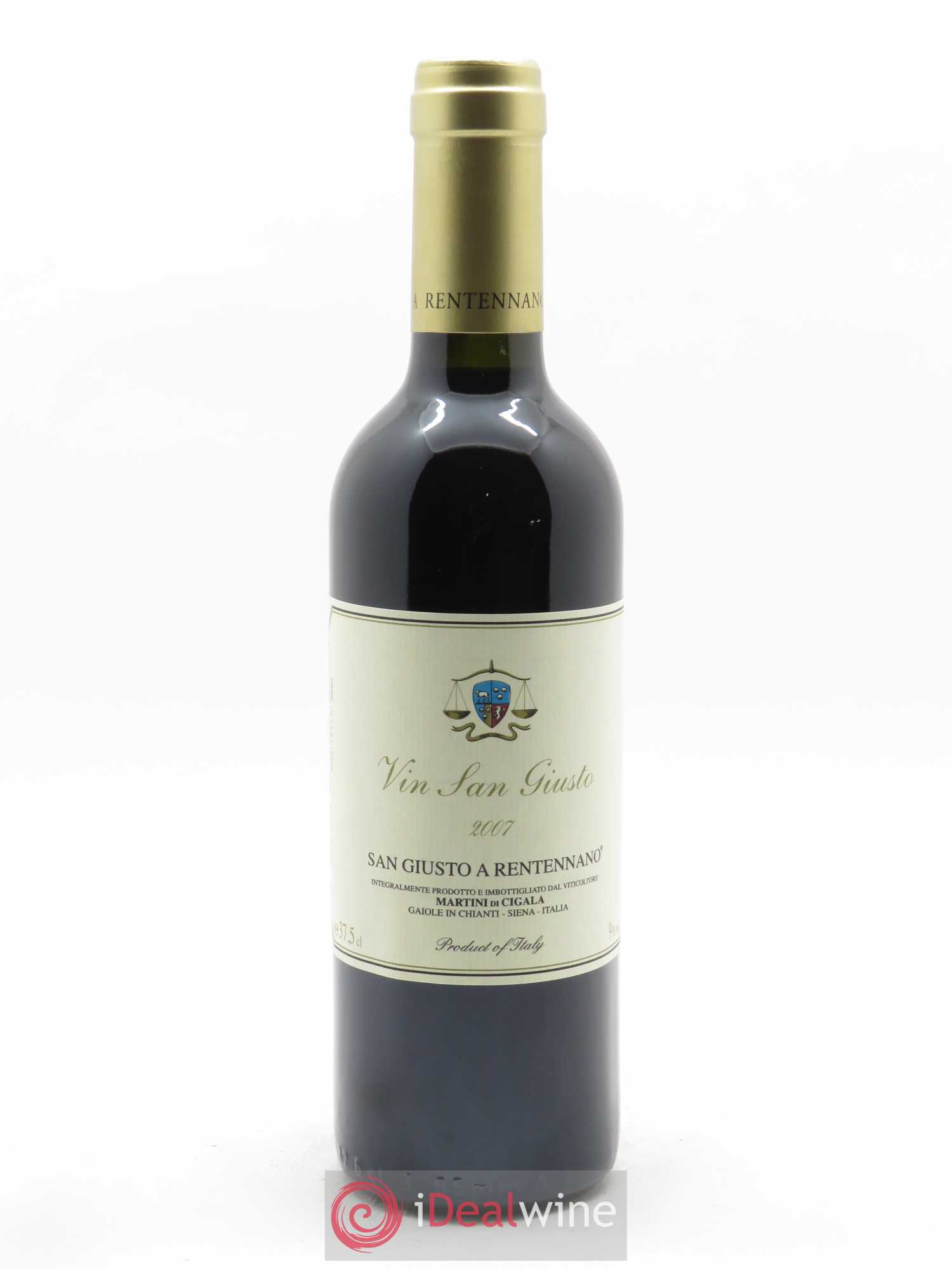 Toscana San Giusto A Rentennano Vin San Giusto Famille Martini di Cigala  2007 - Lot de 1 Demi-bouteille