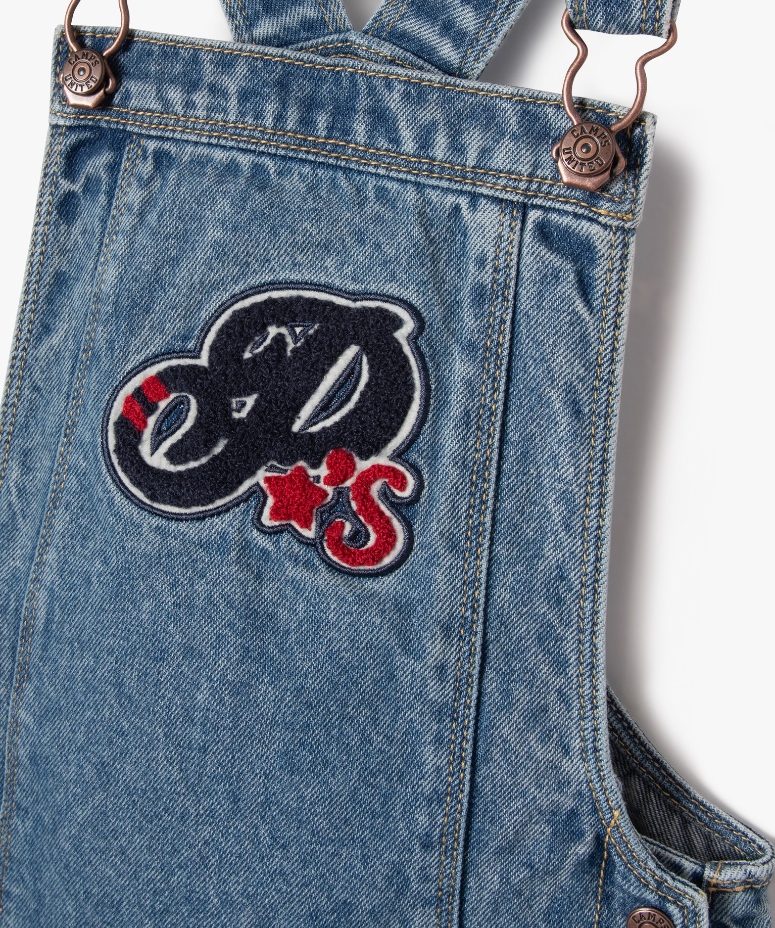 Robe salopette en jean fille - Camps United stone | GEMO