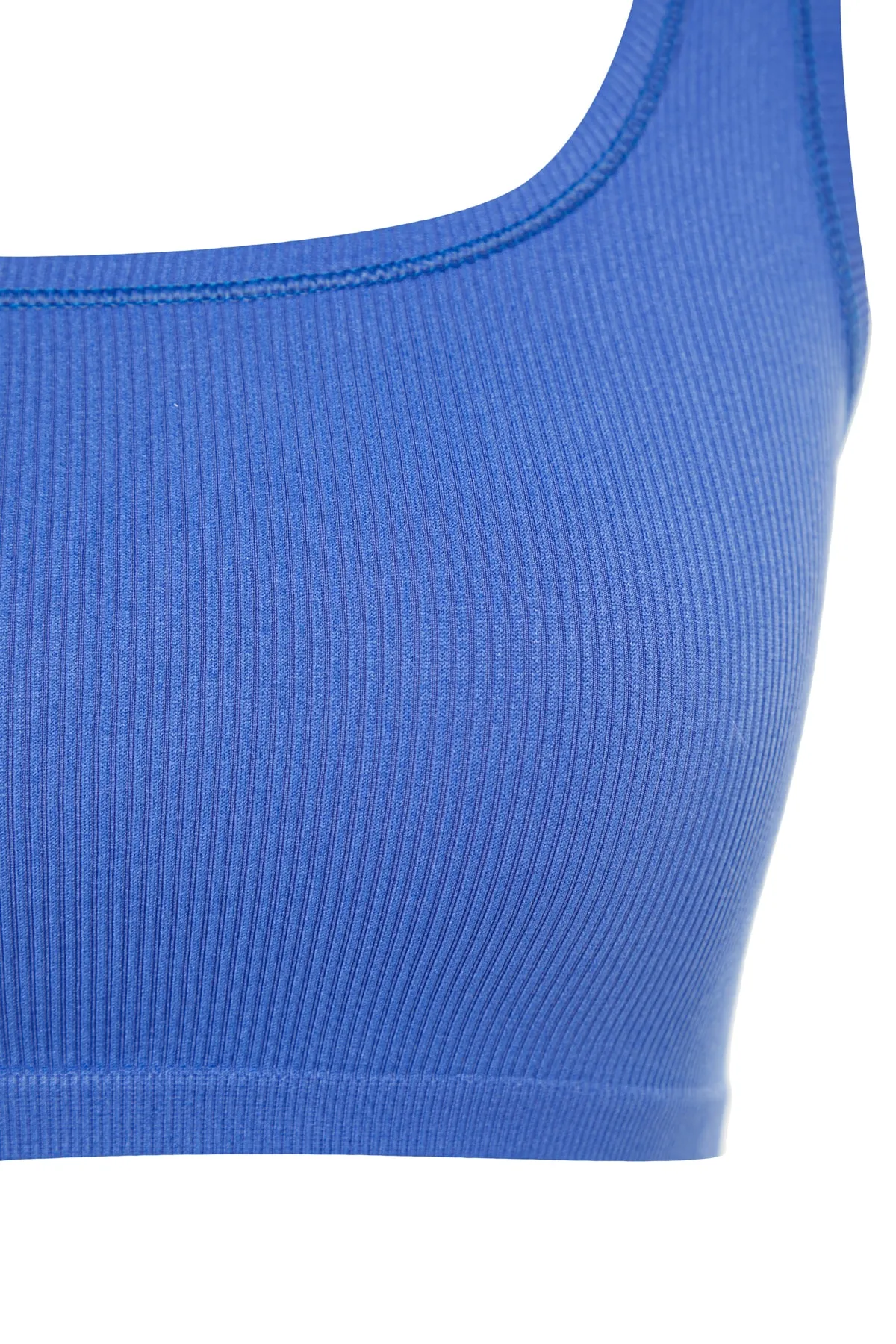 Trendyol Collection  Blauer nahtloser/nahtloser, leicht stützender/formender gestrickter Sport-BH TWOSS21SS0008