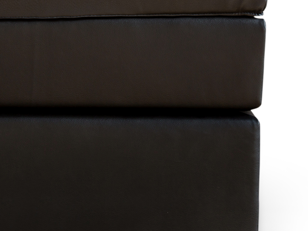 IHG Boxspringbett Turin 180x200 cm Kunstleder Schwarz