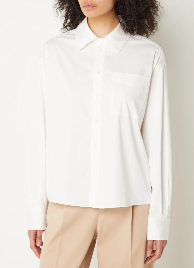 Camicetta oversize Vanilia con taschino sul petto