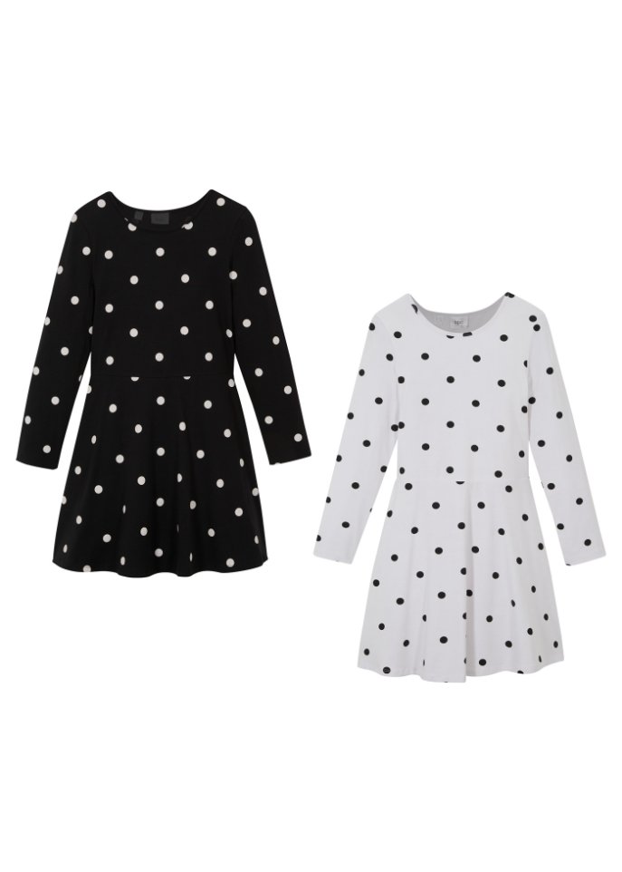 Mädchen Shirtkleid (2er Pack) mit Bio-Baumwolle