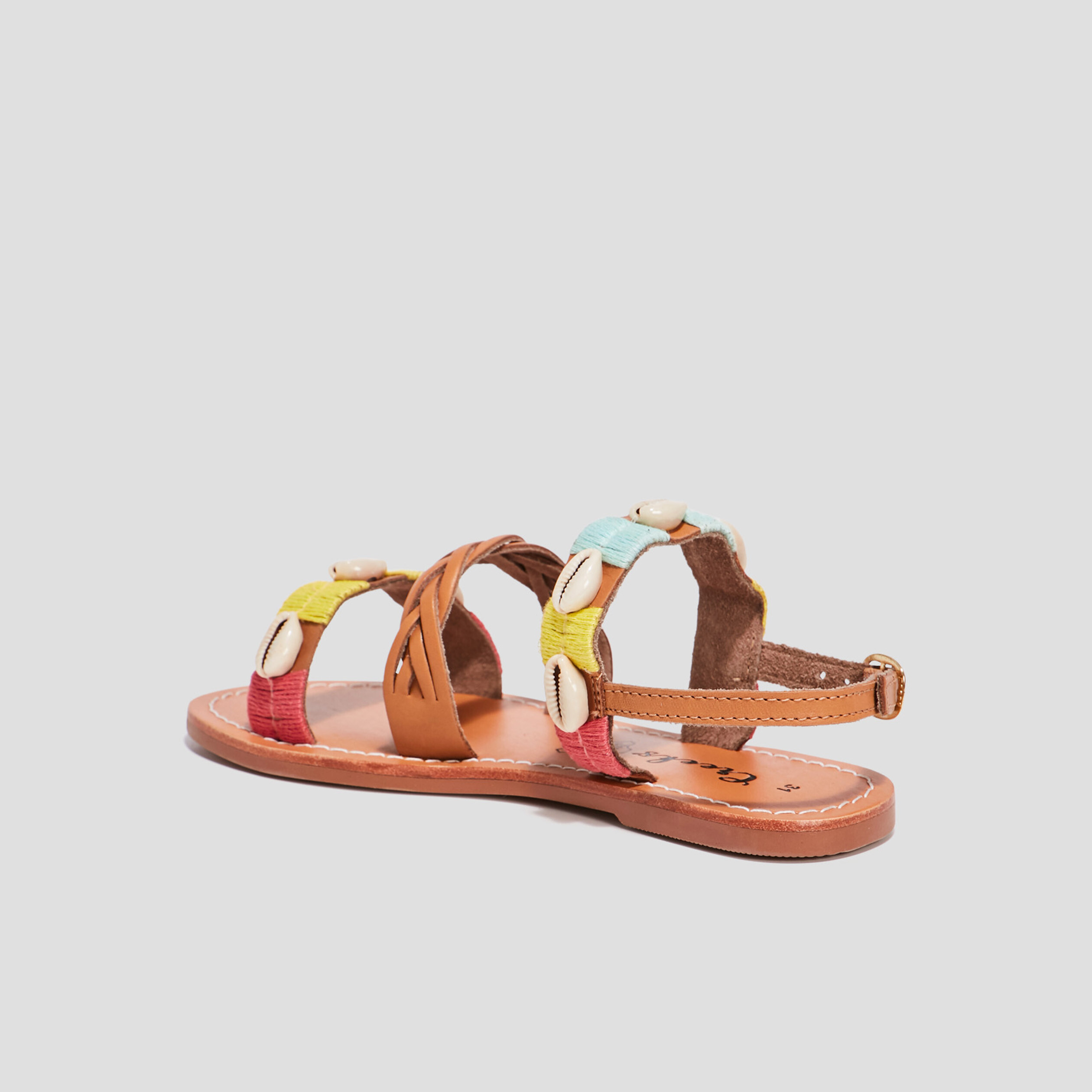 Sandales détails coquillage Creeks camel fille | La Halle