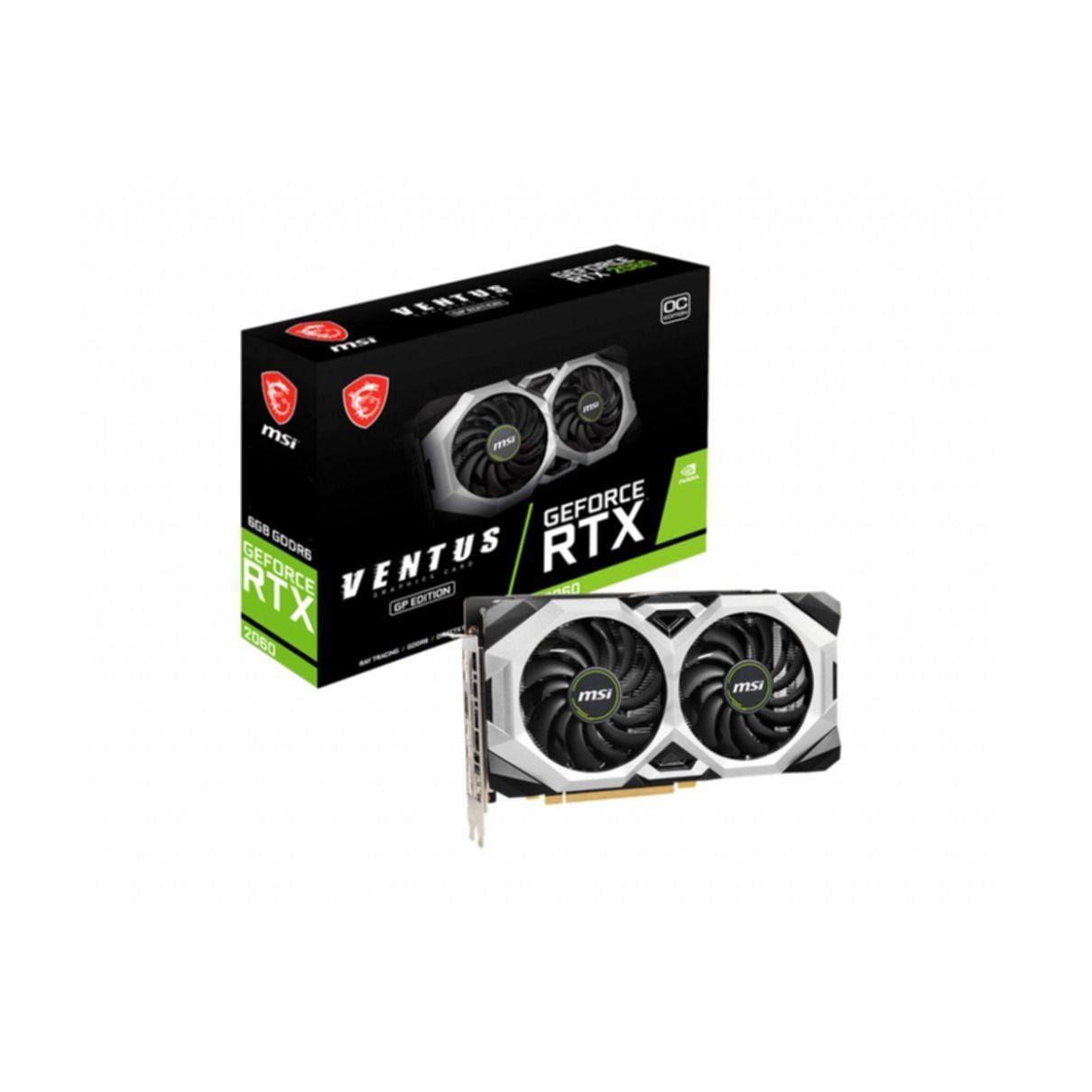 MSI VENTUS GP OC GeForce RTX 2060 Grafikkarte (6 GB, GDDR6)