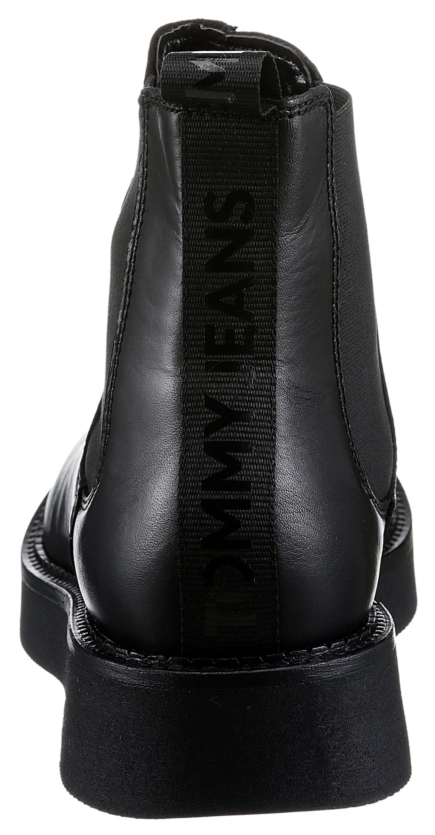 Tommy Jeans TJW CHELSEA FLAT BOOT Chelseaboots mit komfortablem Stretcheinsatz, schmale Form