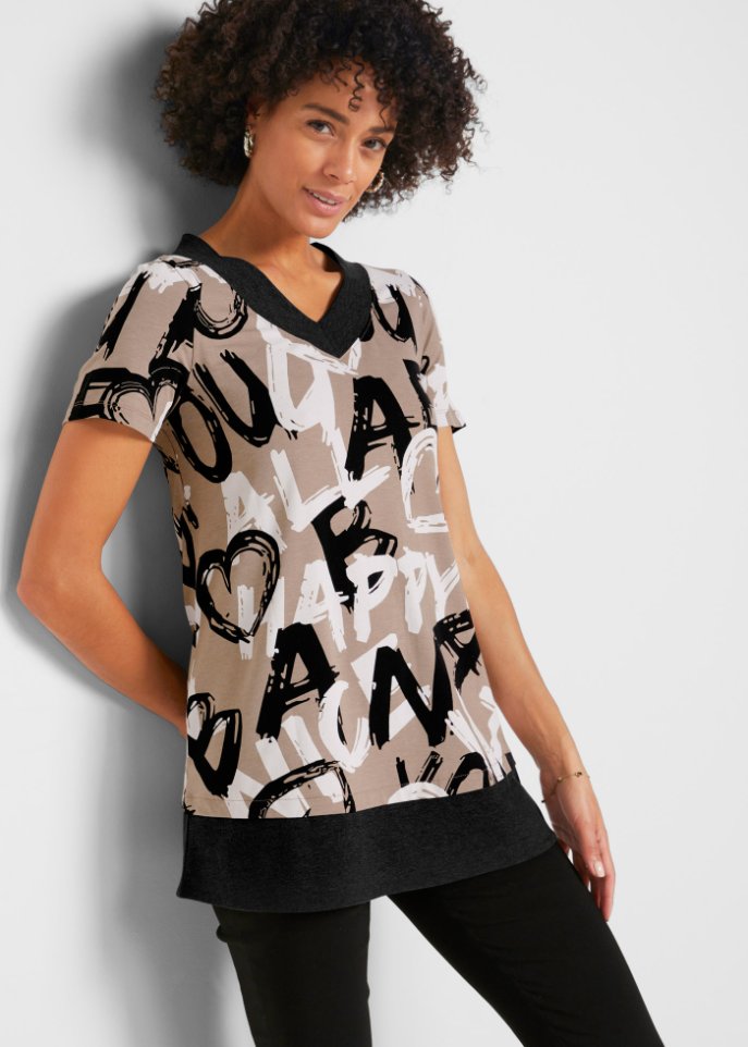 Long-Shirt mit Kurzarm