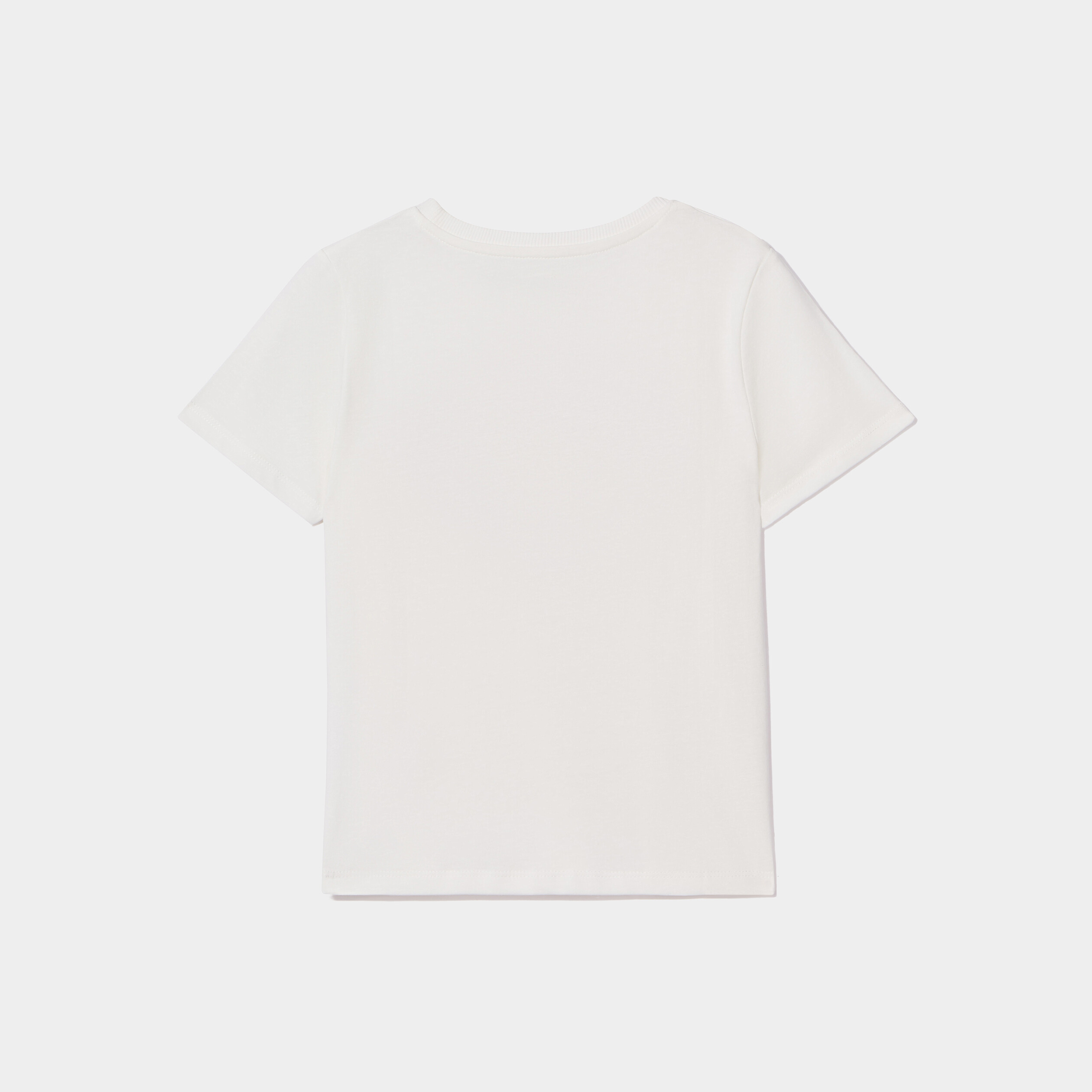T-shirt manches courtes coton Creeks blanc garçon | La Halle