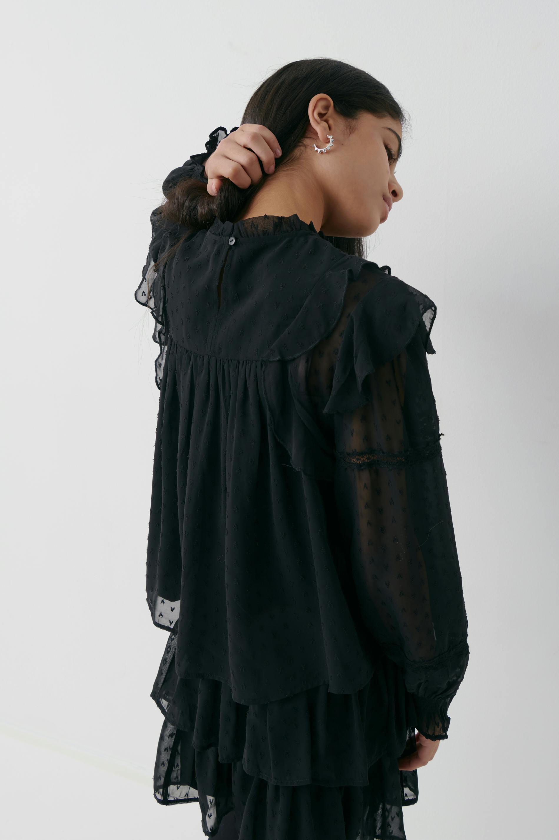 Y boho lace blouse