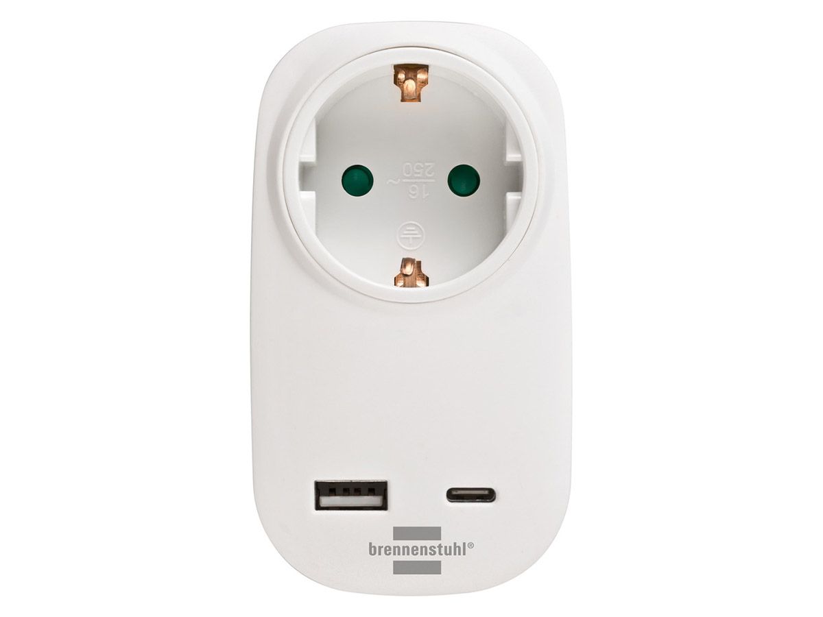 Brennenstuhl Steckdosenadapter mit USB-C Power Delivery