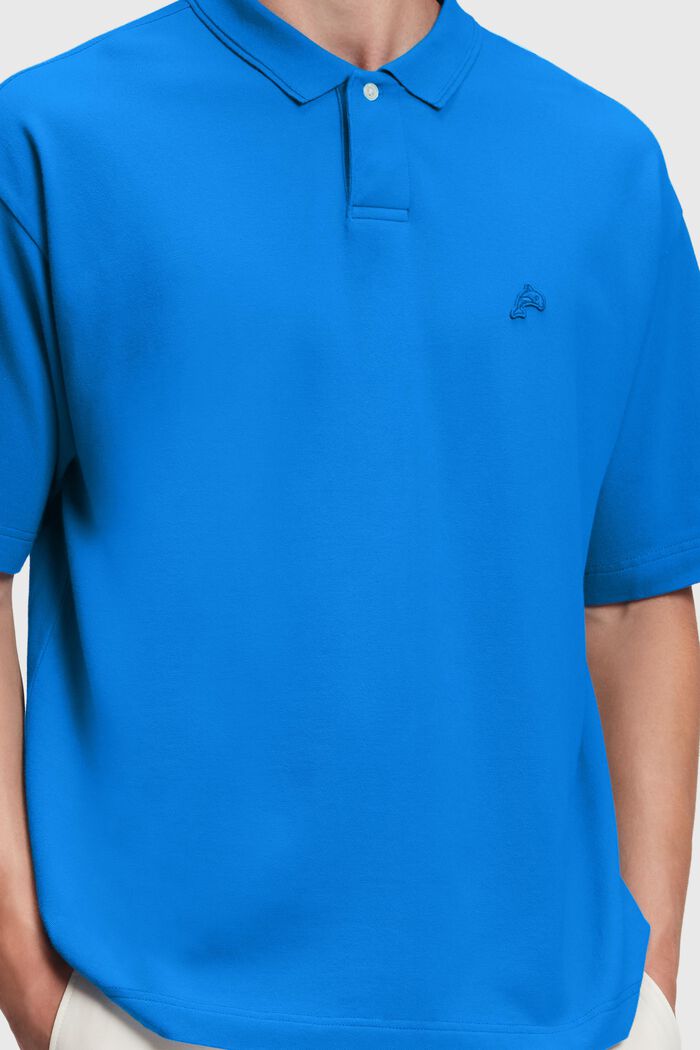 Relaxed Fit Poloshirt mit Dolphin-Badge