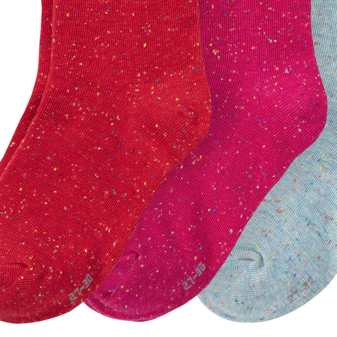 3 Paar Mädchen Socken mit Knötchengarn