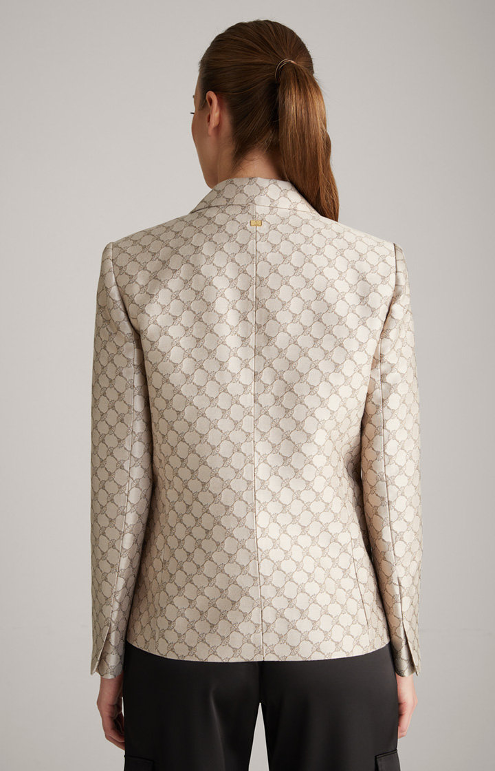 Jacquard-Blazer in Beige gemustert