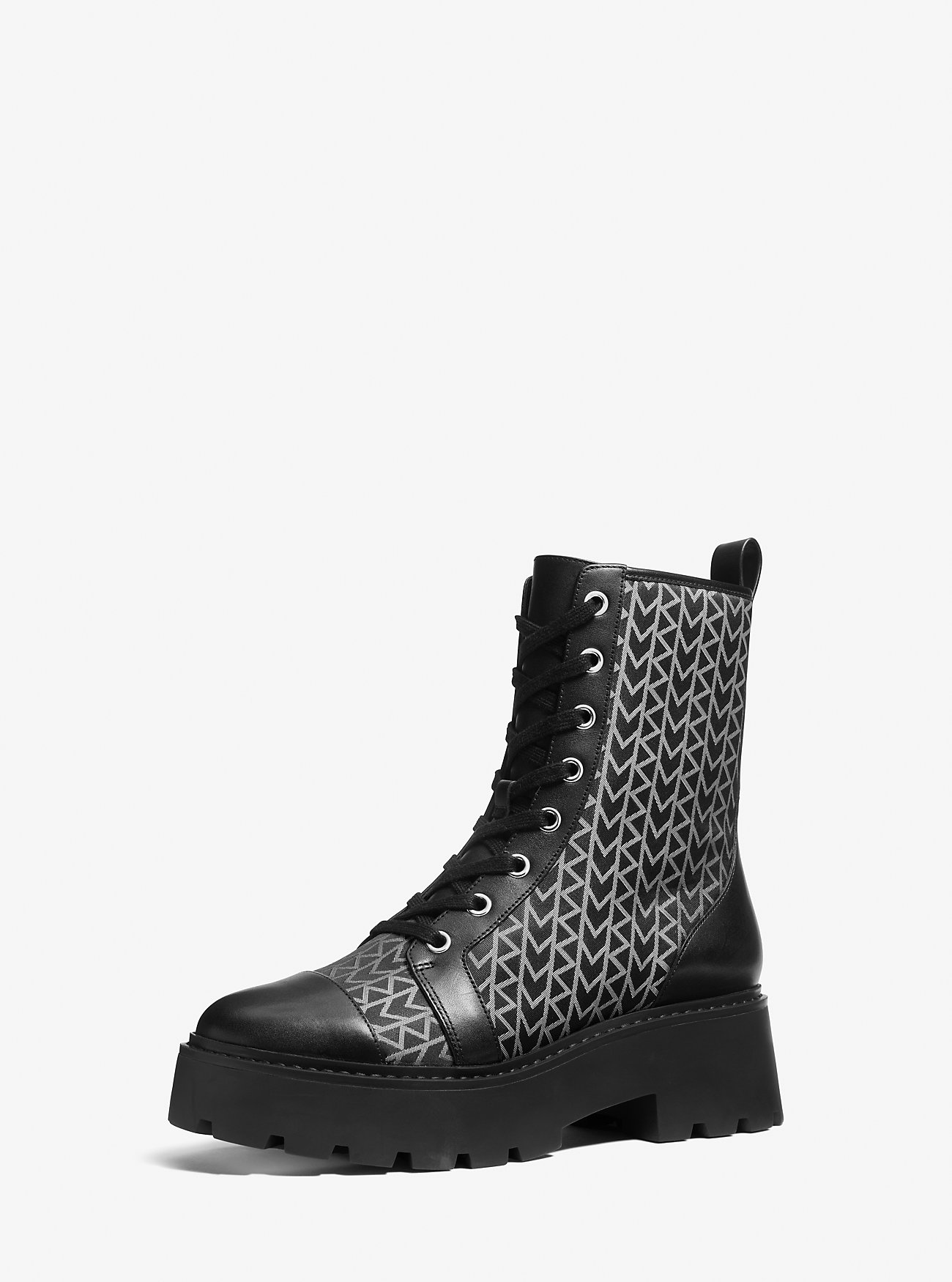 Blake MK2000 Logo Jacquard Combat Boot – SVART